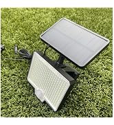 AUDERWIN 294 LED Solar Motion Sensor Outdoor Lights, 4000Lm Solar Flood Lights, IP67 Waterproof O...