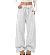 Trendy Queen Women's Wide Leg Sweatpants Lounge Pants | Baggy Casual Sweat Pants,Fall Cozy Clothe...