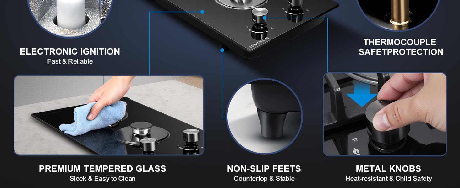 GAS COOKTOP DETAILS