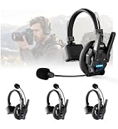 SYNCO XTALK XPRO5 Wireless Intercom Headset System MasterFree for Team Work | Full Duplex 2.4G Wi...