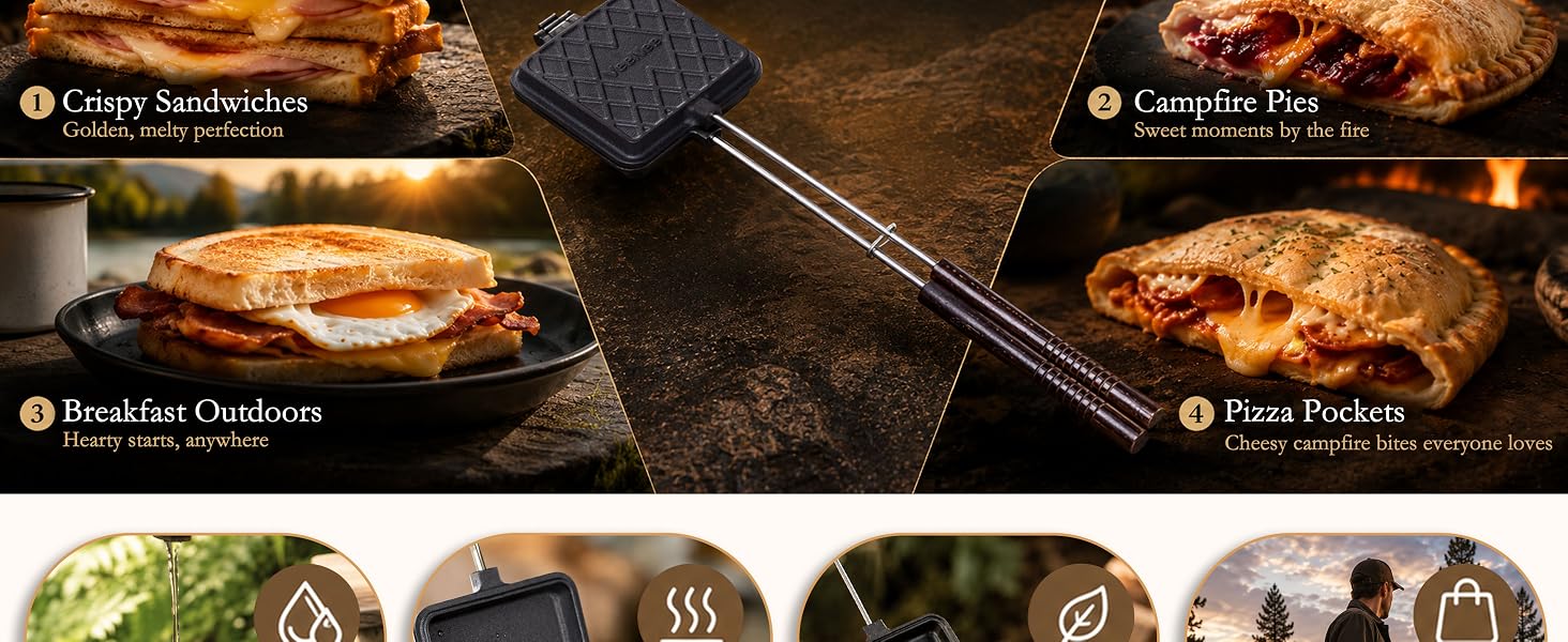 cast iron pie iron