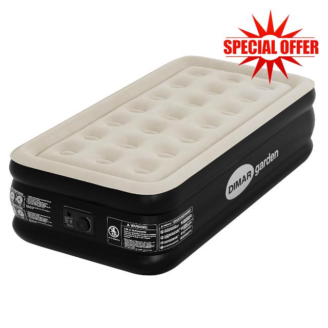 DIMAR GARDEN Twin Air Mattress with Built in Pump