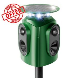 360° Solar Ultrasonic Animal Repellent Outdoor