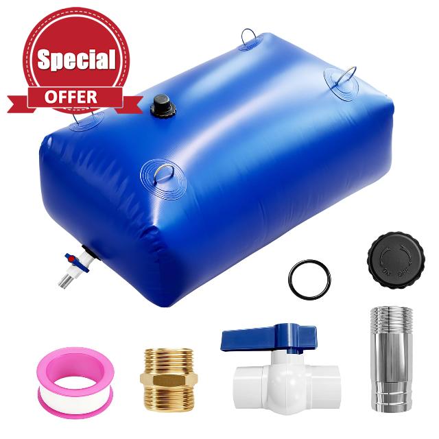 30 Gal Water Bladder Storage Foldable Portable Water Storage Container                                                          Portable Water Tank for Outdoor Camping RV Truck Bed Irrigation Garden Car Washing Emergency Water Storage