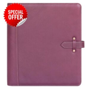 FranklinCovey - Vintage Aurora Leather Strap Binder (Monarch