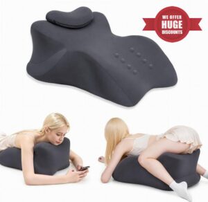 Memory Foam Intimacy Pillow - 27° Airbag Adjustable Cushion for Couples                                                          Inflatable Reading & Prone Multi-Position Posture Pillow for Neck