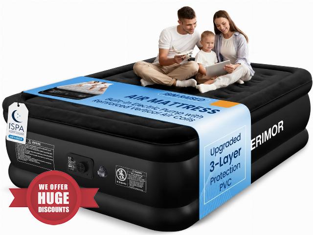CHERIMOR Queen Air Mattress with Built-in Pump 18in