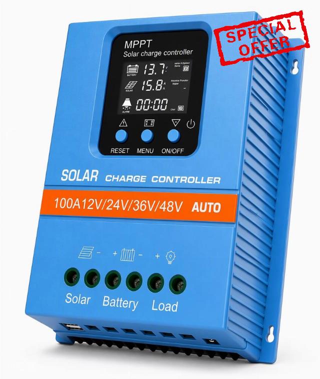 Depvko 2026 Upgraded 100A MPPT Solar Charge Controller 12V