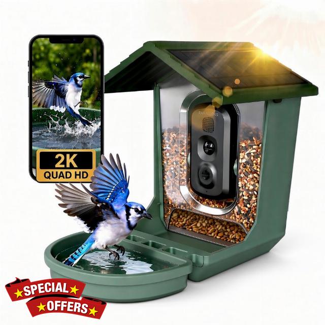 Bird Feeder with Camera Solar Powerd