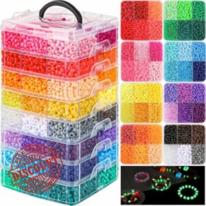 Pubiseed 10000PCS Pony Beads Bulk
