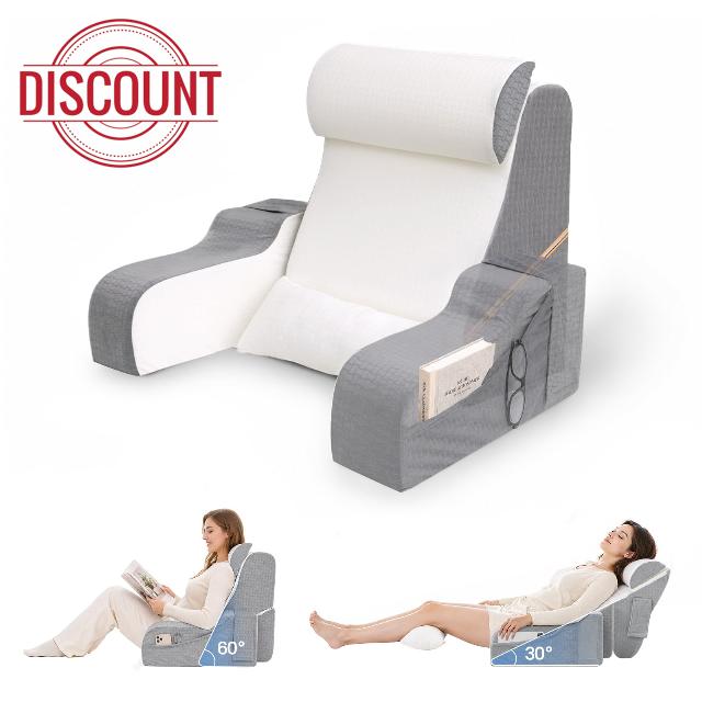 Foldable Reading Pillow for Sitting in Bed Adult
