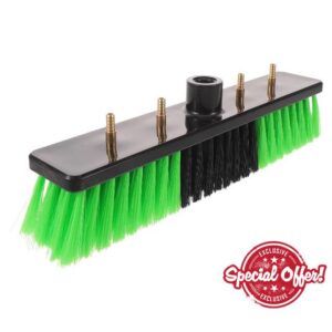 Solar Panel Cleaning Brush Head Plastic Steel Replacement 35cm                                                          Green Finish