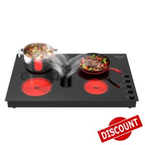 30 Inch Electric Cooktop with Downdraft Vent