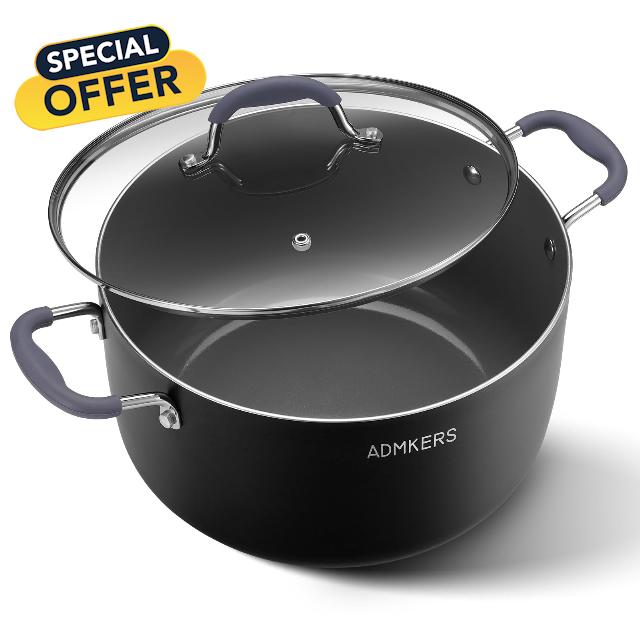 8 Quart Ceramic Nonstick Stock Pot with Lid