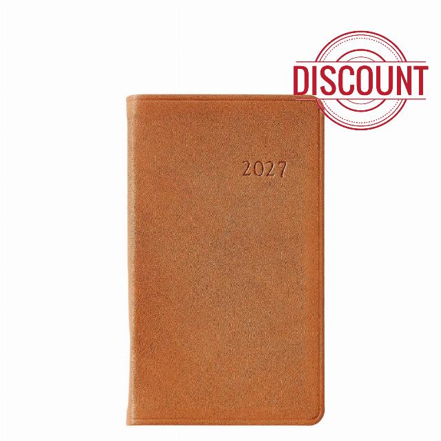 Graphic Image 2027 6"Pocket Datebook - Traditional Leather Bound - USA