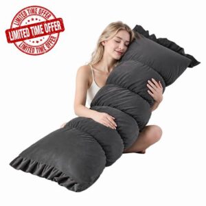 Full Body Pillow with High Density Soft Velvet Removable Cover