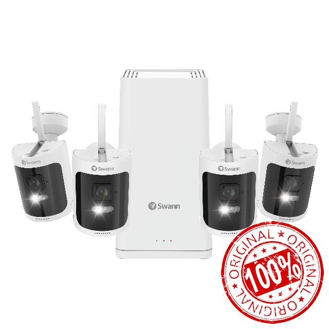 Swann AllSecure650™ 2K Wireless Security Kit with 4 x Wire-Free Cameras & Power Hub NVR