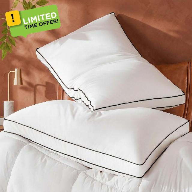Goose Feather Down Pillows King Size Set of 2