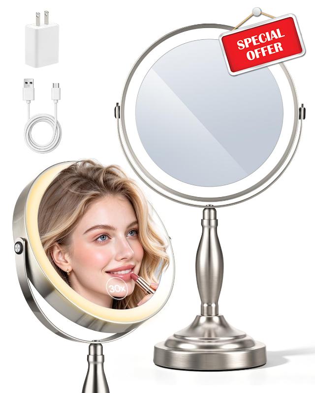 1X/30X Makeup Mirror with Lights