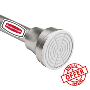 Rubbermaid Shower Curtain Rod with Choice of No Drill Tension or Wall-Mount Installation