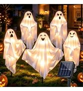 2 Pack Halloween Decorations Indoor, Spooky Glowing Ghost for Home, Table | Light Up Ghost with W...