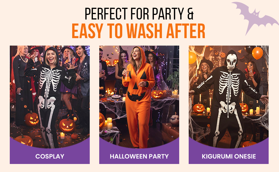 Halloween onesies for women trendy skeleton onesie adult perfect for Halloween costumes loungewear