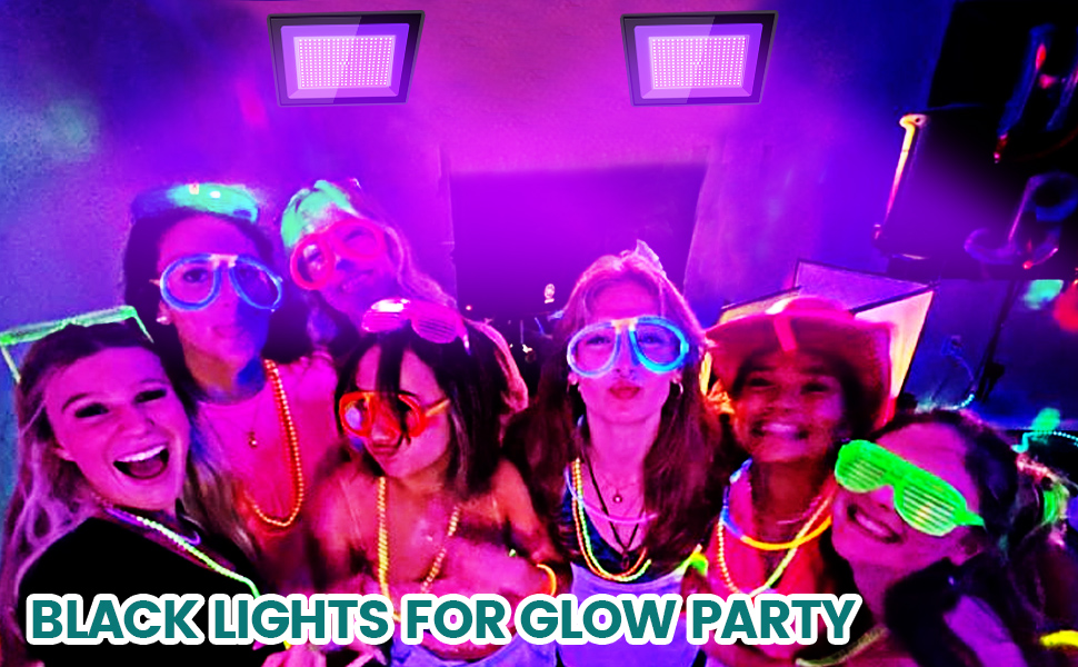 outdoor black light for glow party