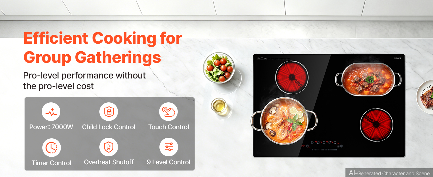 built in electric stove top