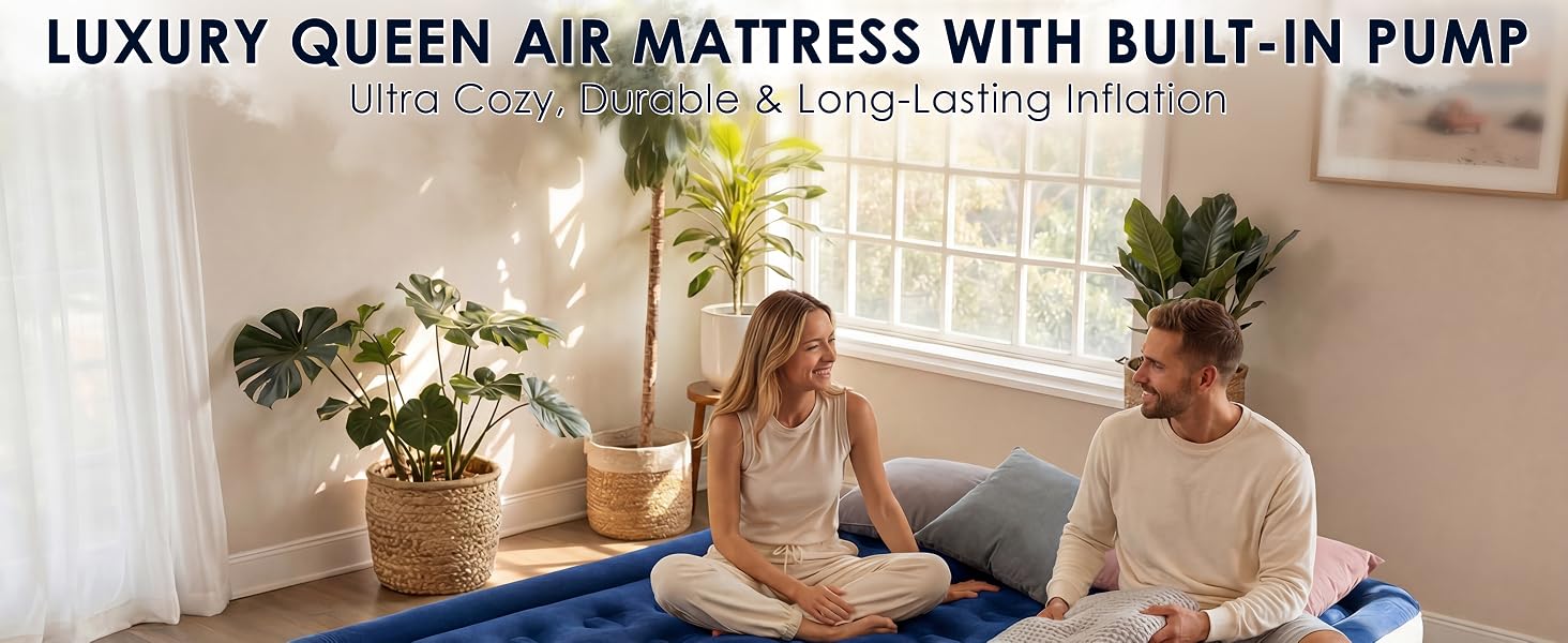 Air Mattress Queen with Built in Pump