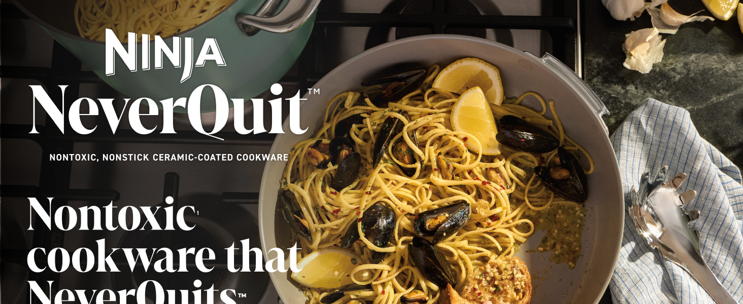 Ninja NeverQuit Nontoxic, nonstick ceramic-coated cookware