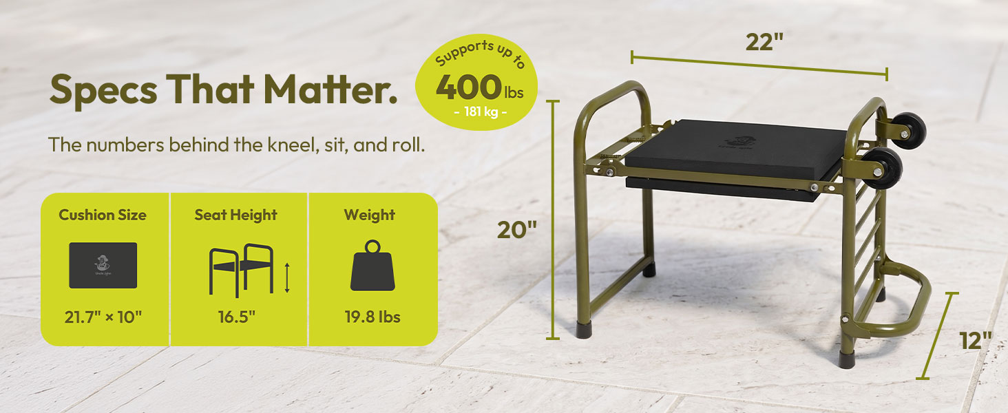 Rolling Kneeler dimensions