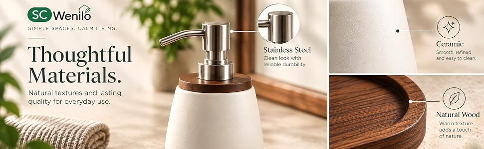 SCWenilo 5 piece bathroom accessories set