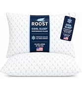 Roost Pure Elegance Queen Bed Pillows, Adjustable Memory Foam Blend, 2 Pack | Filled & Sewn in US...