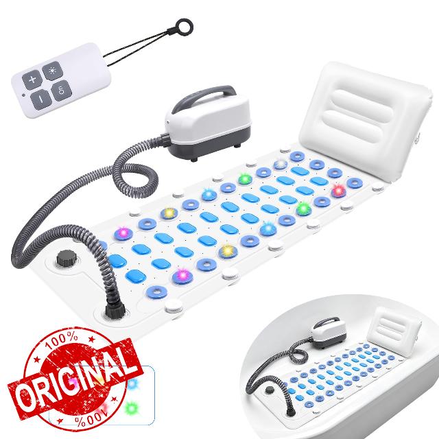 Bubble Bath Mat – Upgraded Spa Tub Mat with 6 Color LED Lights