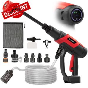Cordless Portable Cleaning Tool Compatible with Milwaukee 18V Battery                                                          Touch Display with 3 Speeds
