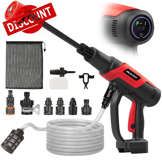 Cordless Portable Cleaning Tool Compatible with Milwaukee 18V Battery                                                          Touch Display with 3 Speeds