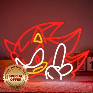 Sonic Anime Theme Cartoon LED Neon Sign for Wall Decor