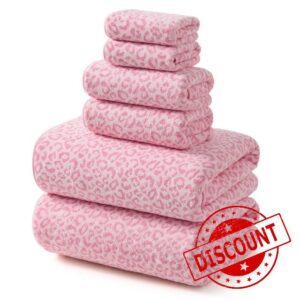 REDKISS Leopard Print Towel Set of 6