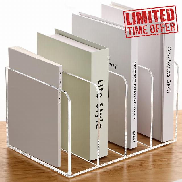 YUXUN Clear Acrylic Magazine File Holder