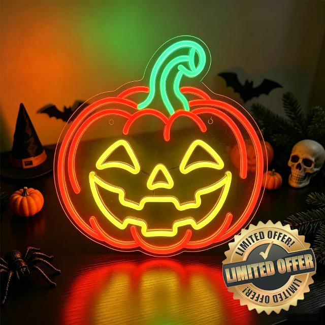 Halloween Pumpkin Neon Sign