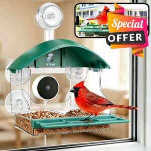 2026 Upgraded Window Bird Feeder with Camera for Bird Watching                                                          2K Live Video