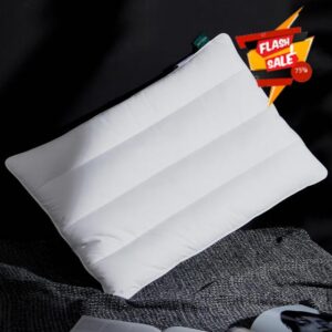 Three Geese Natural Thin Flat Goose Feather Down Pillows Standard Size