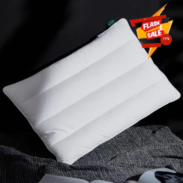 Three Geese Natural Thin Flat Goose Feather Down Pillows Standard Size