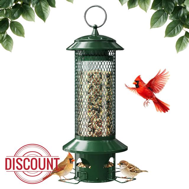 Squirrel Proof Bird Feeders for Outdoors Hanging