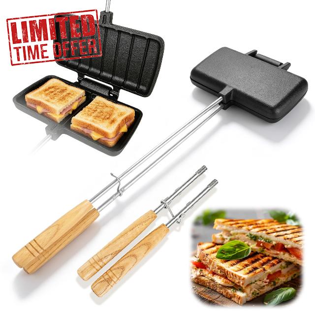 Gosknor Double Pie Iron for Camping Cast Iron