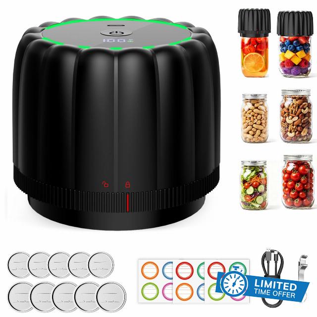 2026 Upgraded Mason Jar Vacuum Sealer Kit- Lock Freshness