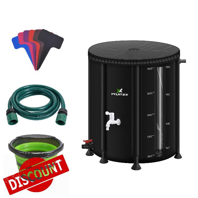 53 Gallon/200L Collapsible RainWater Collection Barrel