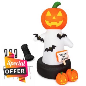 6 FT Halloween Inflatable Pumpkin Ghost Decor