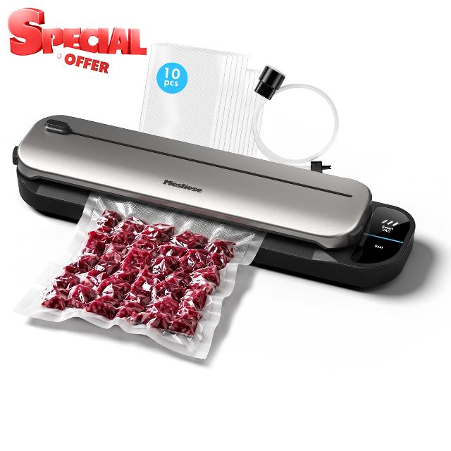 Mesliese Vacuum Sealer Machine Compact One-Touch Automatic