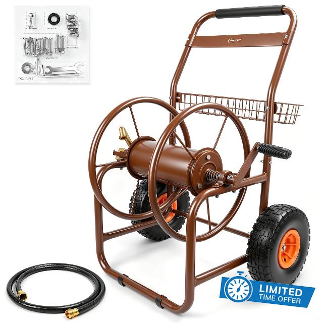 WERMAH Garden Hose Reel Cart